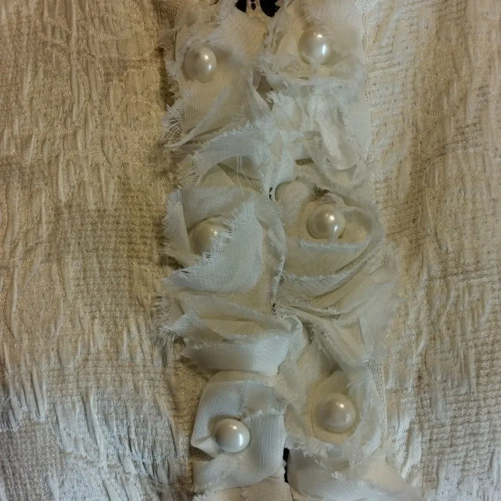 Lena Gabrielle White Long Formal Jacket with Embellishments. Stunning!!